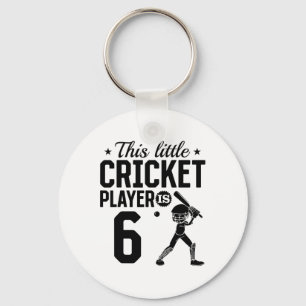 This Little Cricket Player Is 6 Years Old - 6th Bi Key Ring