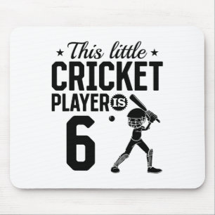 This Little Cricket Player Is 6 Years Old - 6th Bi Mouse Mat