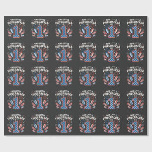 This Little Firecracker is 1 Birdtday 4th of July Wrapping Paper