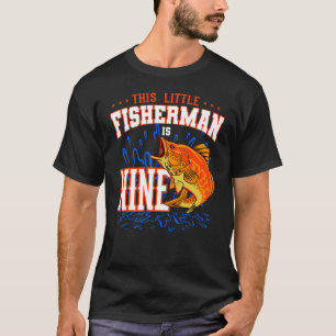 This Little Fisherman Is Nine Birthday Celebration T-Shirt