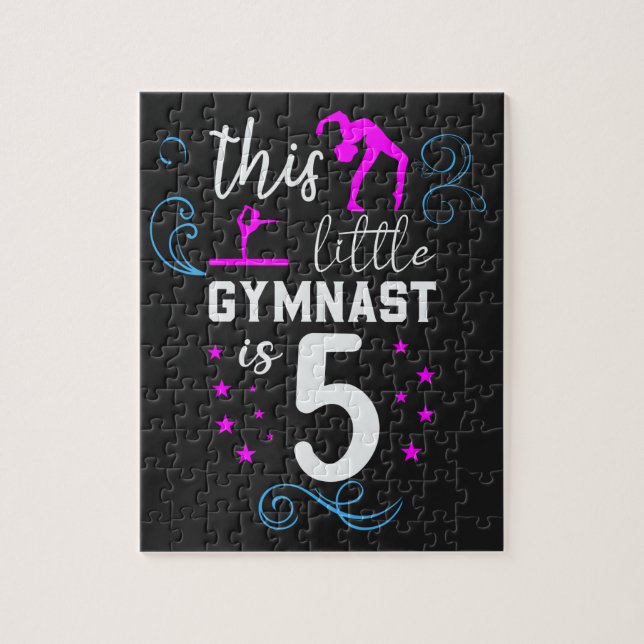This Little Gymnast Is 5 Girls Birthday   Jigsaw Puzzle (Vertical)