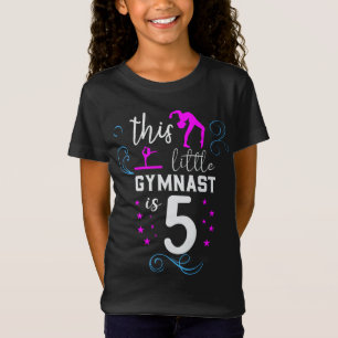 This Little Gymnast Is 5 Girls Birthday T-Shirt