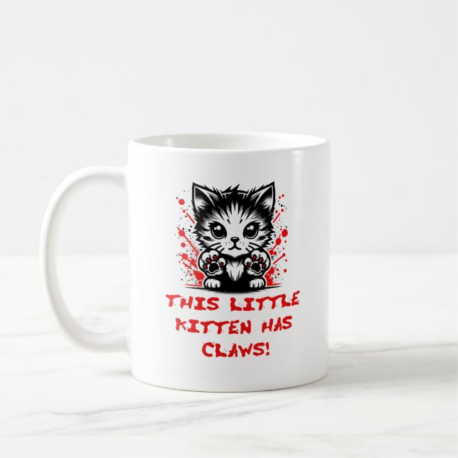 This Little Kitten Has Claws Coffee Mug (Left)