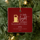 This Little Light Funny Gas Christmas Ceramic Ornament<br><div class="desc">This Little Light Of Mine I'm Gonna Let It Shine,  funny gas Christmas Ornament.</div>