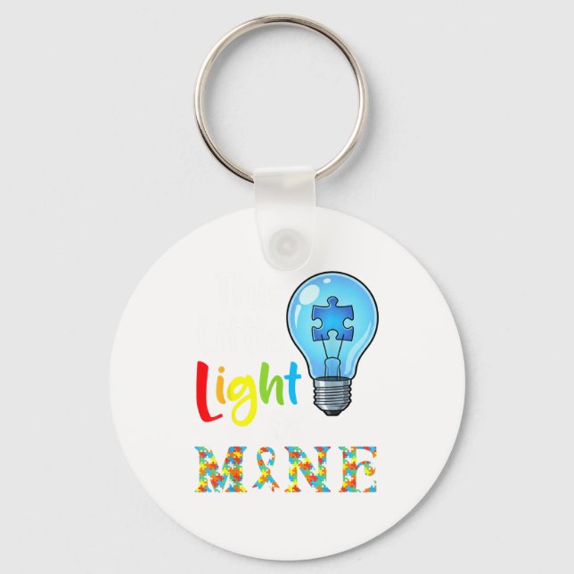 This Little Light Of Mine Autism Awareness Support Key Ring (Front)