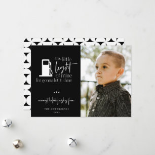 This Little Light Of Mine Gas Humour Photo Holiday Card