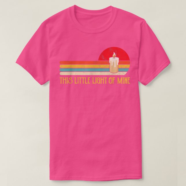 This Little Light OfMine Tshirt Candle Gift Faith  (Design Front)