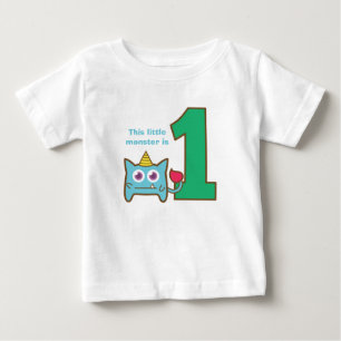 This little monster is one, first birthday baby T-Shirt