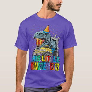 This Little Monster Truck Is 13th Birthday T-Shirt