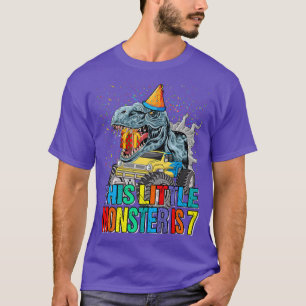 This Little Monster Truck Is 7th Birthday T-Shirt