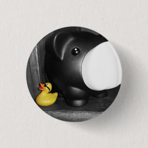 'This Little Piggy' Rubber Duck Button (small)