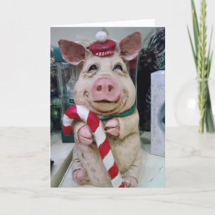 THIS LITTLE PIGGY SAYS MERRY CHRISTMAS WITH LOVE HOLIDAY CARD