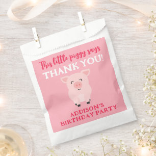 This Little Piggy Says Thank You Farm Animal Favour Bags