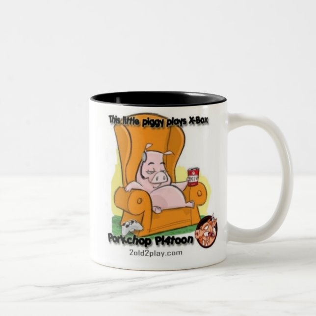 THIS LITTLE PIGGY Two-Tone COFFEE MUG (Right)