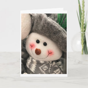 THIS LITTLE SNOWMAN WANTS TO SAY *MERRY CHRISTMAS* HOLIDAY CARD