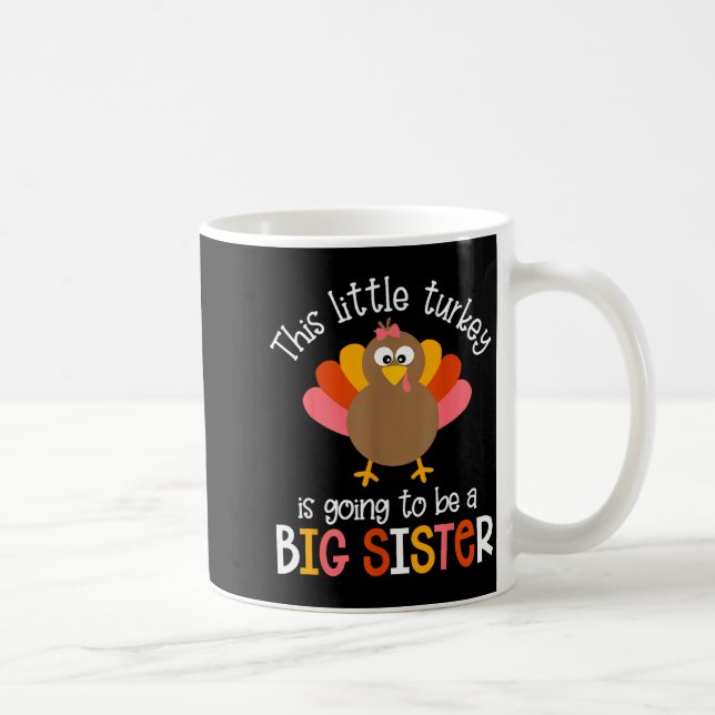 This Little Turkey Is Going To Be A Big Sister Bab Coffee Mug (Right)