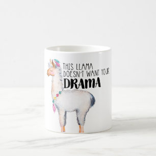 This Llama Doesn't Want Your Drama Mug