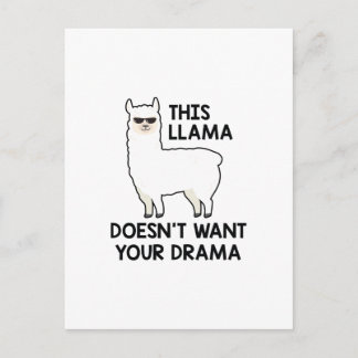 This Llama Doesn't Want Your Drama Postcard