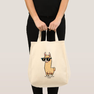 This Llama Drama Is Real quirky pose in sunglasses Tote Bag