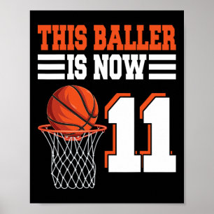 This Ller Is Now 11 Sketll 11th Birthday 11 Years  Poster