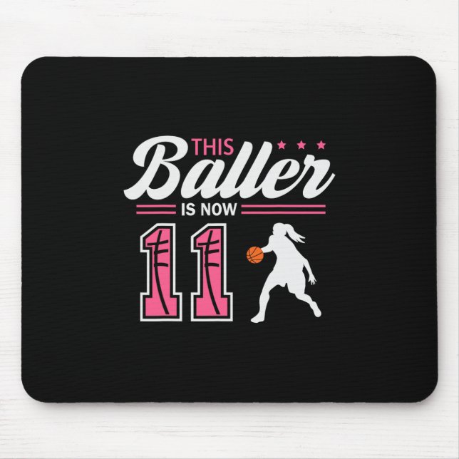 This Ller Is Now 11 Year Old Sketll 11th Birthday  Mouse Mat (Front)