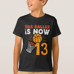 This Ller Is Now 13 Sketll 13th Birthday Bday Boys T-Shirt