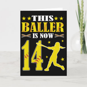 This Ller Is Now 14 Year Old Birthday Girl Softll Card