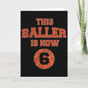 This Ller Is Now 6 - Kids 6th Birthday Sketll Card