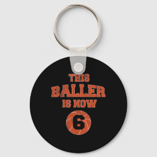 This Ller Is Now 6 - Kids 6th Birthday Sketll Key Ring