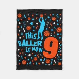 This Ller Is Now 9 - Kids 9th Birthday Sketll Play Fleece Blanket