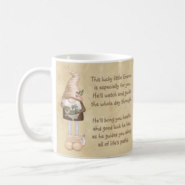 This lucky little Gnome Good luck & Health   Mug (Left)