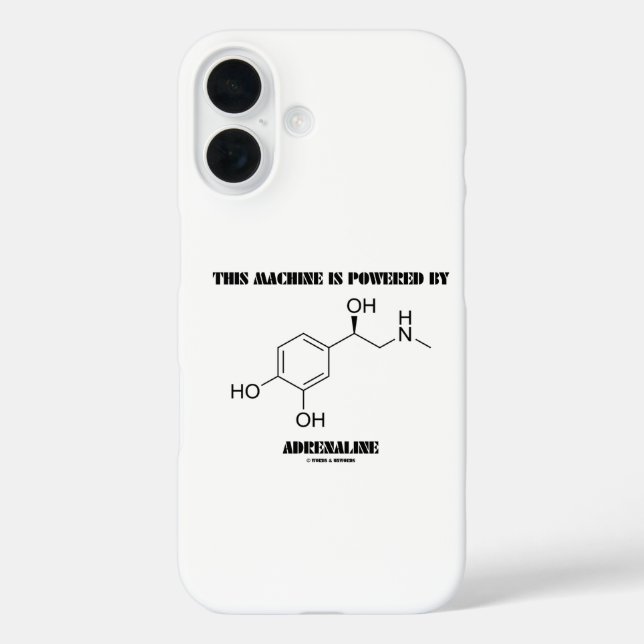 This Machine Is Powered By Adrenaline Molecule Case-Mate iPhone Case (Back)