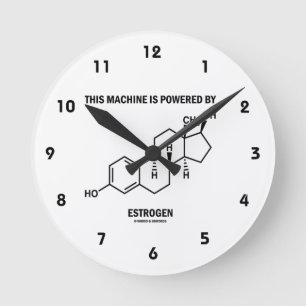 This Machine Is Powered By Oestrogen (Molecule) Round Clock