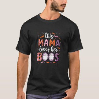 This Mama Loves Her Boos Halloween Boo Ghost T-Shirt