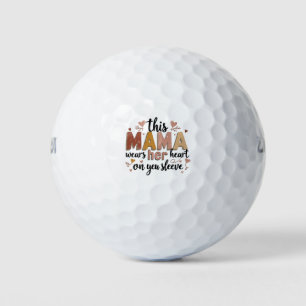 This Mama Wears Her Heart on Her Sleeve Golf Balls
