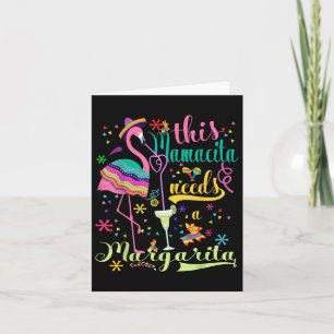 This Mamacita Needs A Margarita Cinco De Mayo Pink Card