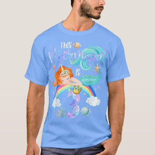 This Mermaid Is 3rd Birthday Girls Unicorn Magic 3 T-Shirt