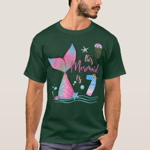 This Mermaid Is 7th Birthday Girls Magical 7 Years T-Shirt