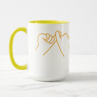 This minimalist "Pinky Promise" design symbolises  Mug