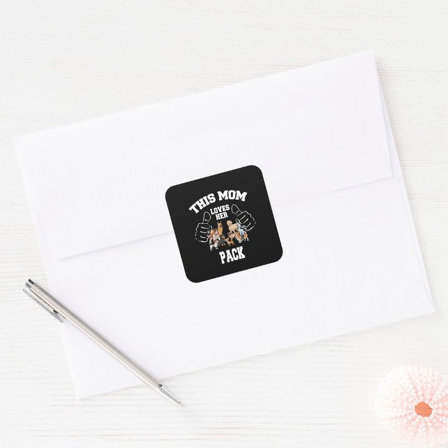 This Mom Loves Her Pack Square Sticker (Creator Uploaded)