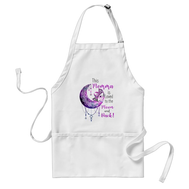 This Momma is Loved To The Moon and Back Standard Apron (Front)