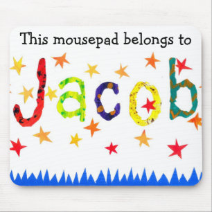 'This Mousepad Belongs to Jacob' mousepad