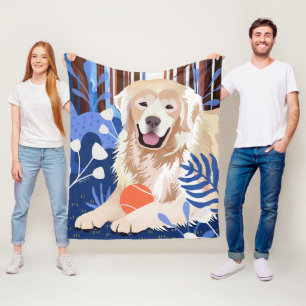 THIS MUCH IS TRUE Golden Retriever fleece blanket