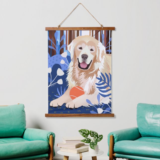 THIS MUCH IS TRUE Golden Retriever tapestry (Living Room)