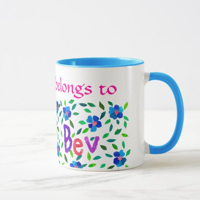 'This Mug Belongs to Bev' Ringer Mug (Right)