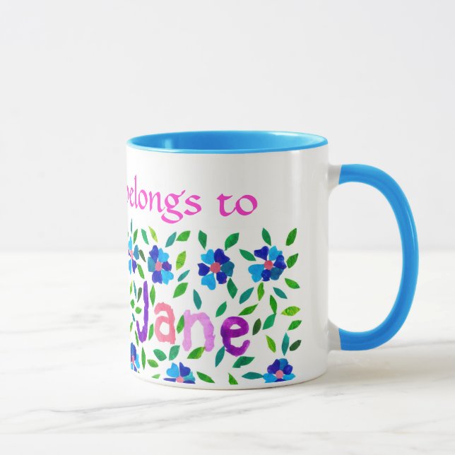 'This Mug Belongs to Jane' Ringer Mug (Right)