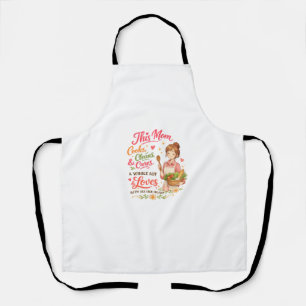 This Mum Cooks with Love Cute Kitchen Apron Gift