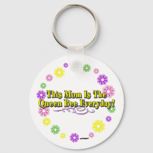 This Mum Is The Queen Bee Everyday Type FlowerRing Key Ring
