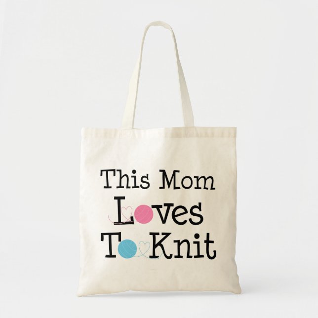 This Mum Loves To Knit Tote Bag (Front)