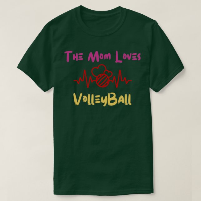 This Mum Loves Volleyball T-Shirt (Design Front)